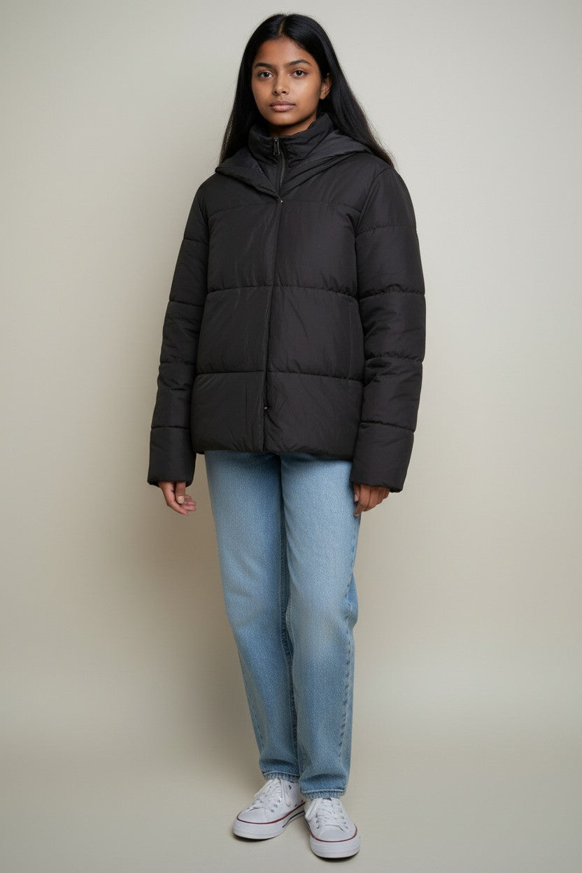 ONLY Women's Black Oversized Puffer Jacket – Size S – Z&A