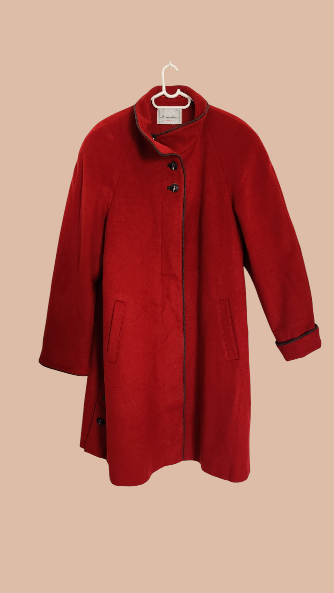 Vintage Maximilian by Steinbock Wool Coat – Red – Size 42 (EU)