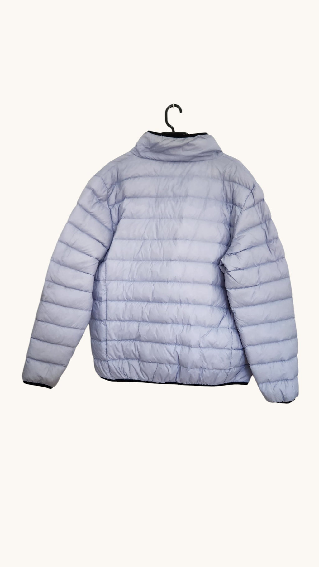 Fransa Lightweight Quilted Puffer Jacket – Powder Blue Winter Coat (XL)