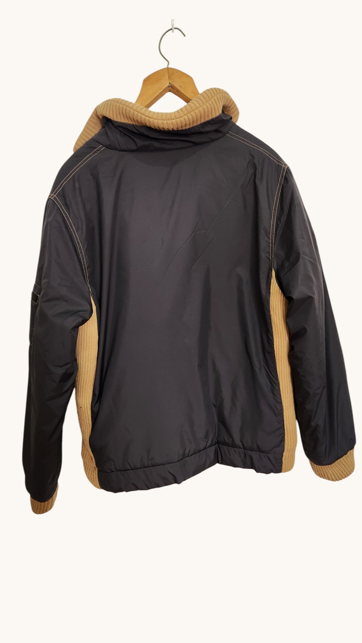Wissmach Limited Outdoor Collection Knit & Technical Jacket – Navy/Tan – Size S