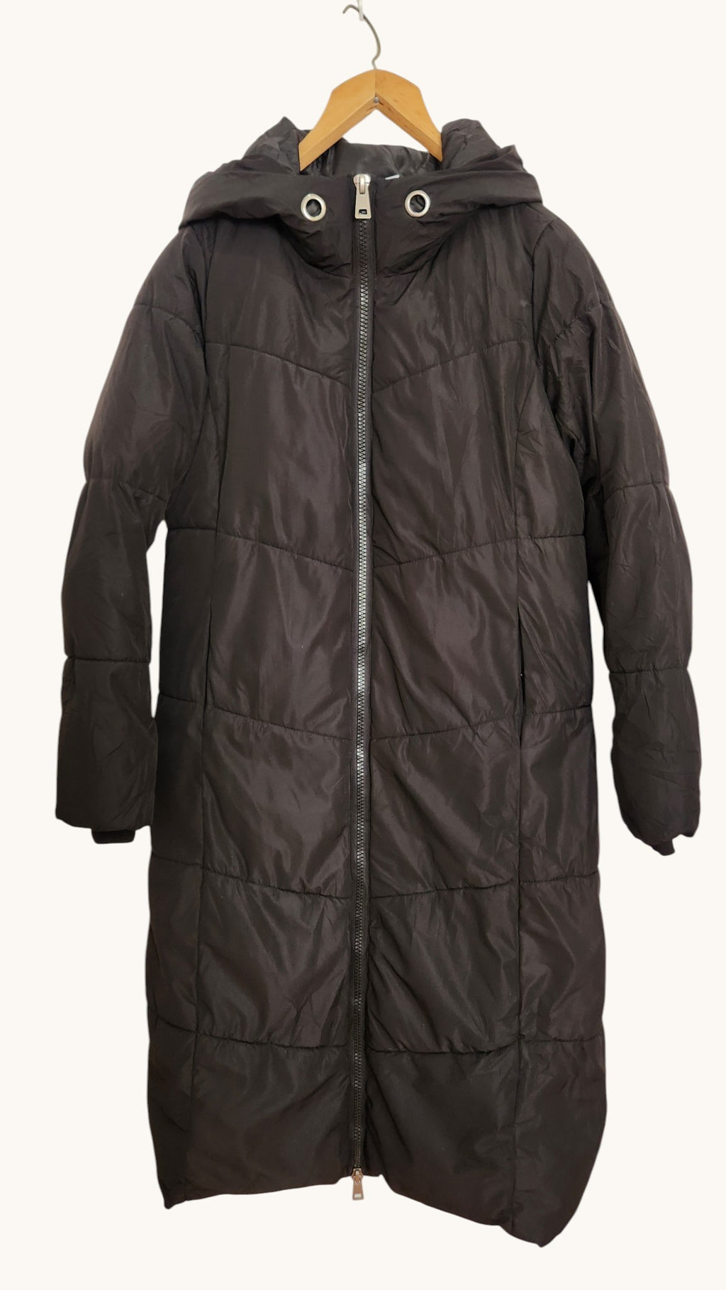 Women's Everme Long Hooded Puffer Coat – Black – UK 8 / EU 36