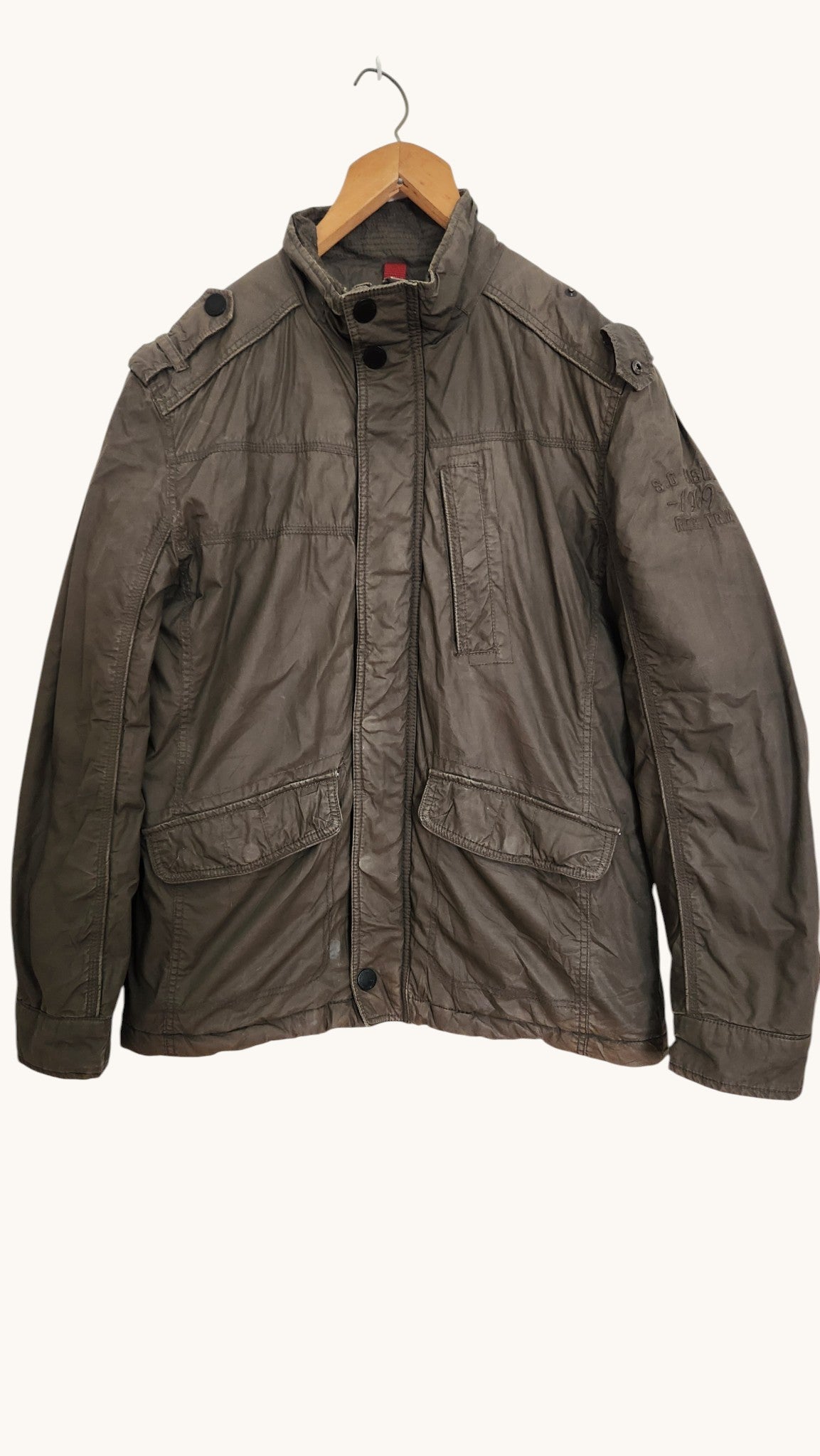 Men's s.Oliver Military Field Jacket – Khaki – Size M