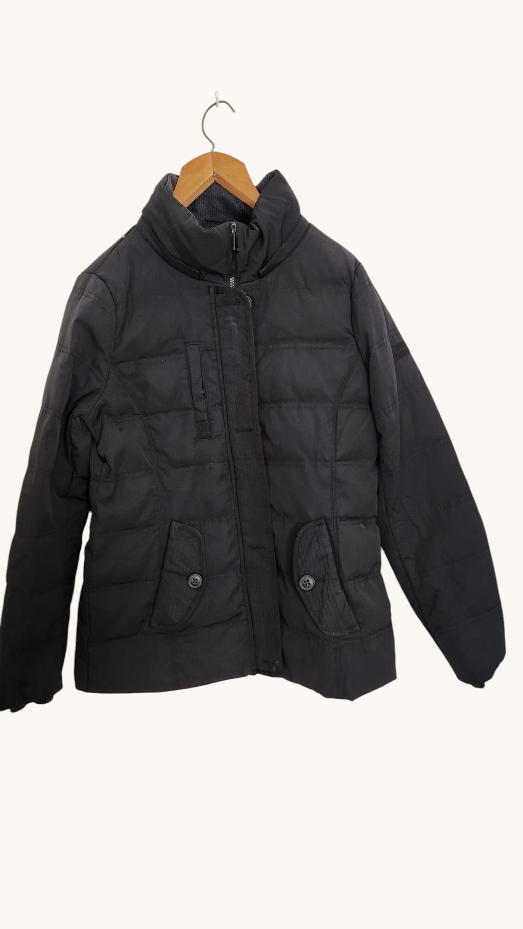 Women's Esprit Quilted Puffer Jacket – Black – Size M