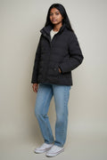 Women's Esprit Quilted Puffer Jacket – Black – Size M